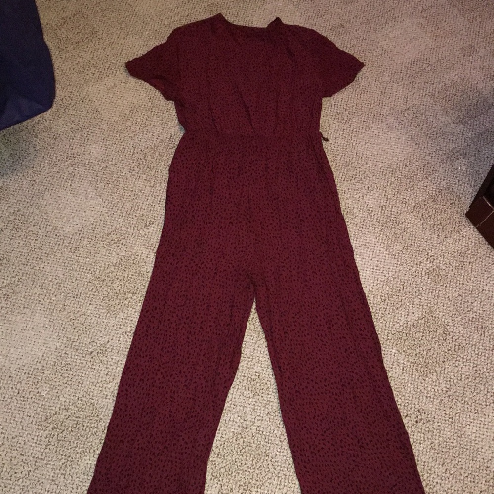 Rails Jet Rust Spotted Print Jumpsuit Size Small - image 8